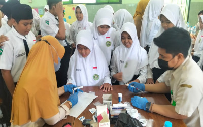 MTsN 3 Mojokerto Dapatkan Fasilitas Skrining dan Pemeriksaan Kesehatan Gratis dari UPTD Puskesmas Bangsal
